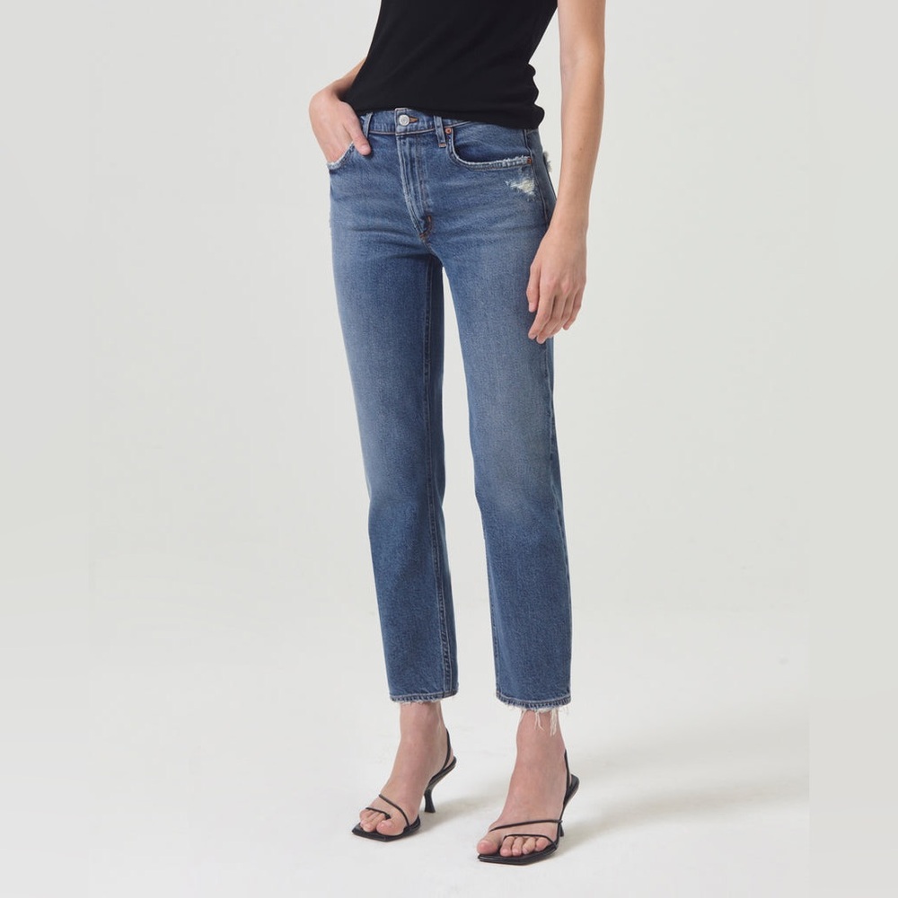 Agolde Kye Mid Rise Straight Crop in Notion - Picture 3 of 8
